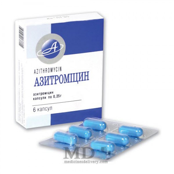 Azithromycin capsules 250mg #6