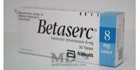 Betaserc tablets 8mg #30